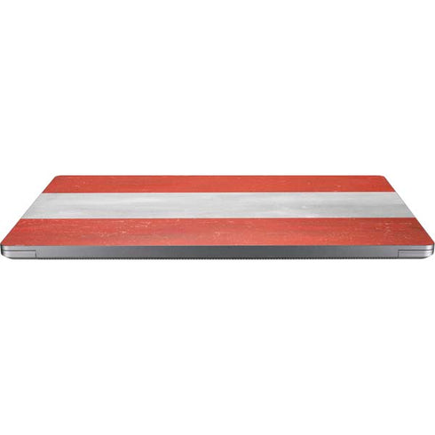 Distressed Austria Flag Universal Laptop 16.6in (13.4 x 9.7in) Skin